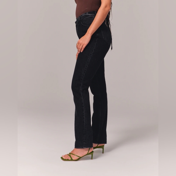 A & F Curve Love 90's Slim Straight with Criss Cross Waist 34 Short - Picture 3 of 6